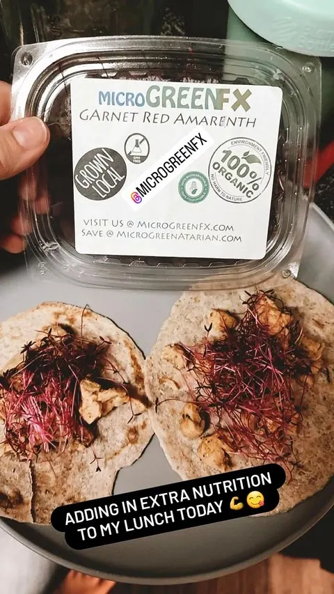 Customer photo from Alicia featuring microGREEN FX microgreens