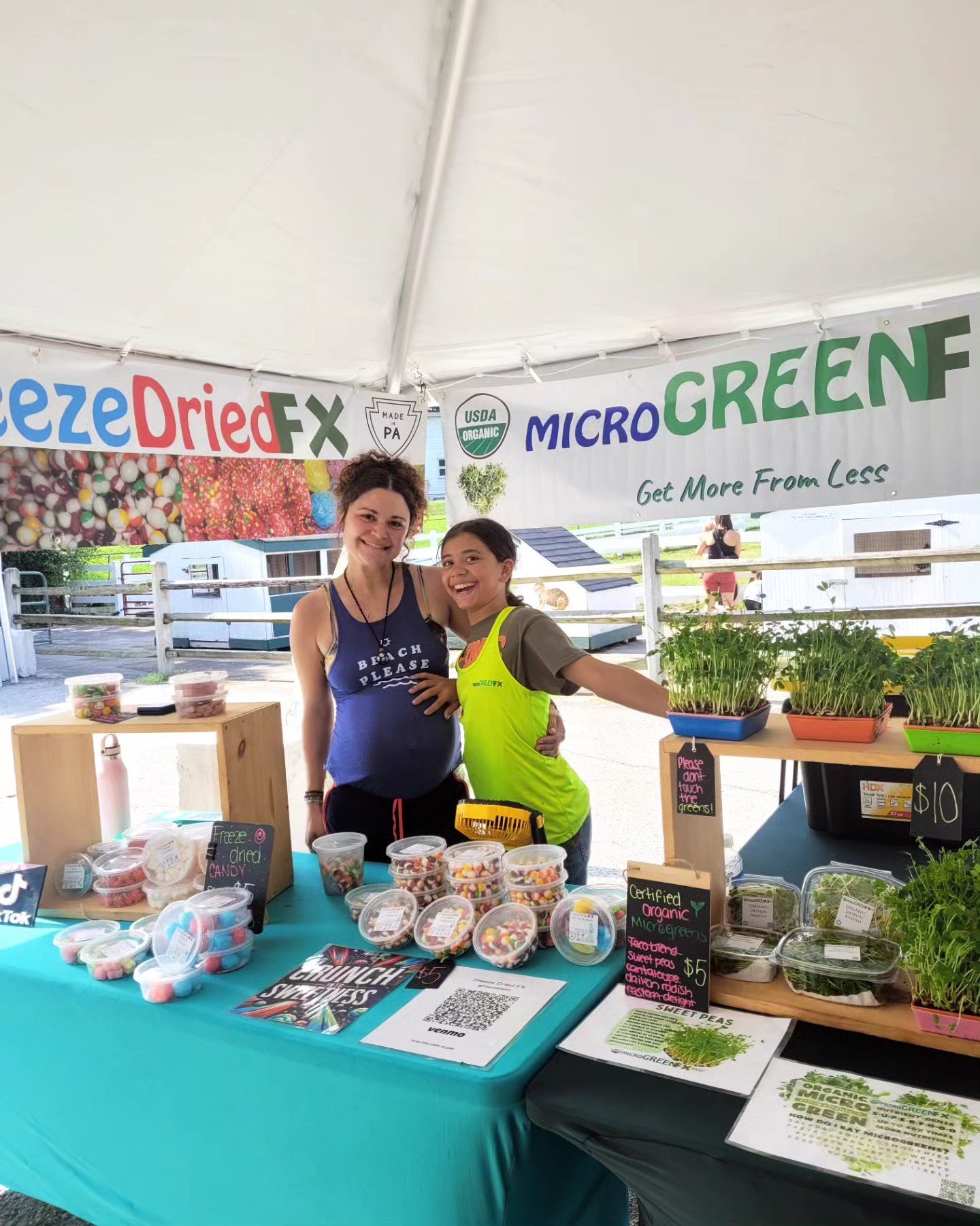 MicrogreenFX booth at Upper Merion Farmers Market