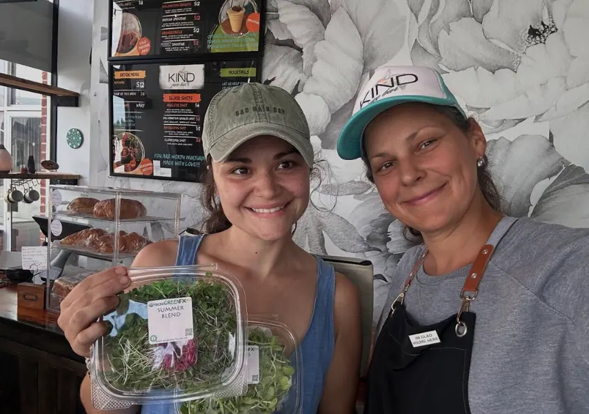 Plastic-free wholesale microgreen delivery to SE PA restaurant